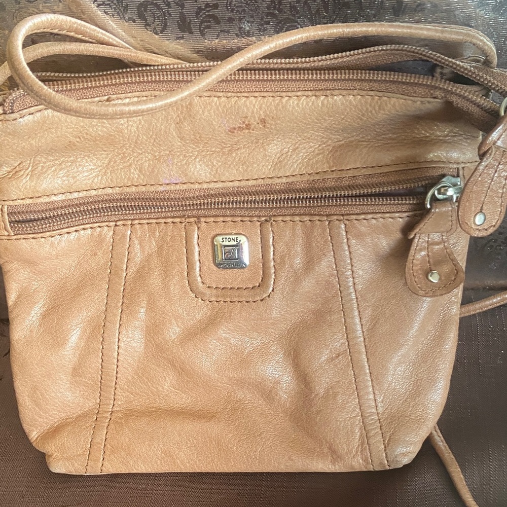 Tan Leather Crossbody Bag